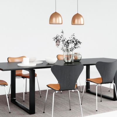 现代餐桌椅组合