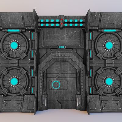 现代太空舱门宇宙飞船舱门