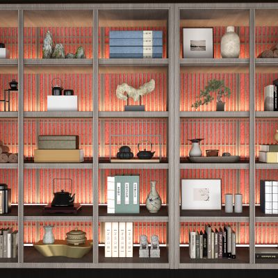 新中式书柜饰品书柜摆件