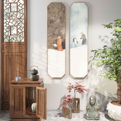 新中式装饰柜装饰画组合