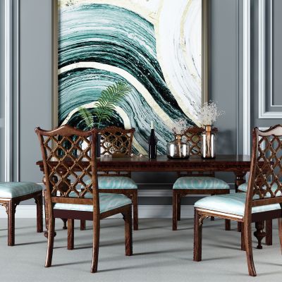 现代餐桌椅组合