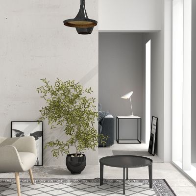 现代单椅边几组合