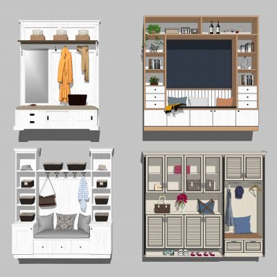 欧式鞋柜 置物柜 矮柜