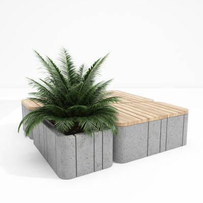 现代户外公共座椅