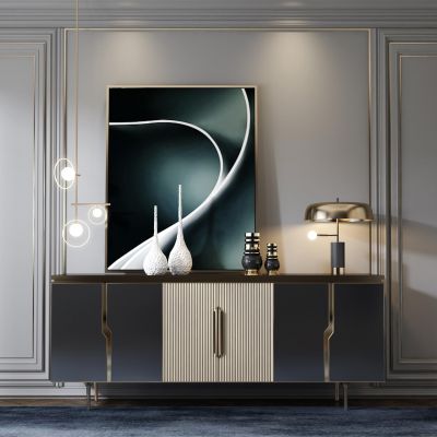 现代轻奢电视柜玄关柜餐边柜摆件台灯