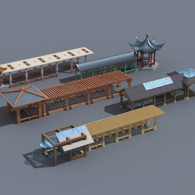 中式古建景观长廊