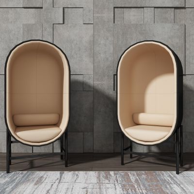 现代单人异形高靠背