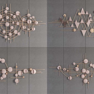 现代轻奢金属墙饰挂件