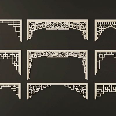 中式雕花3D模型