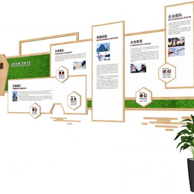 新中式文化墙 简介墙