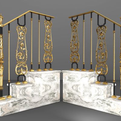 欧式铁艺雕花栏杆护栏