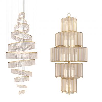 现代大型大厅大堂水晶吊灯