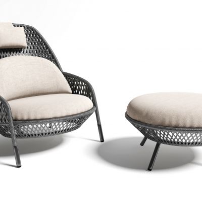 现代户外藤编休闲椅