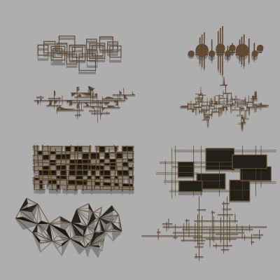 现代墙饰 挂件 背景墙