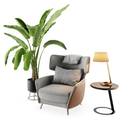 北欧单人休闲沙发