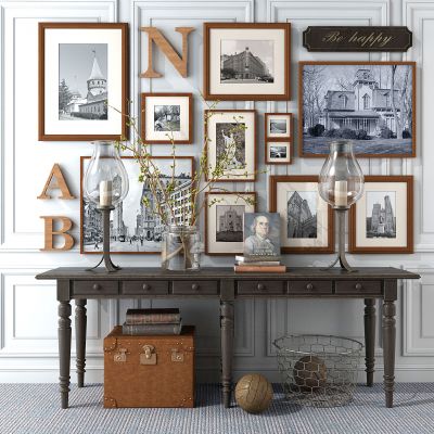 欧式玄关边柜装饰