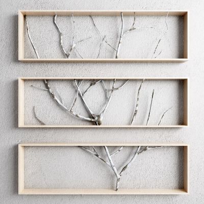 新中式树枝墙饰