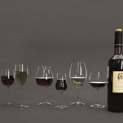 现代红酒酒杯组合