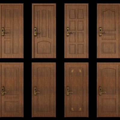 美式平开门单开门组合