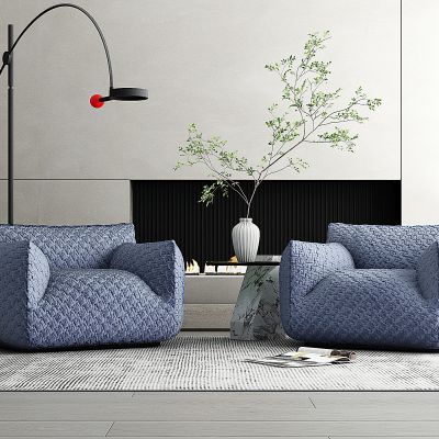 现代单人沙发组合