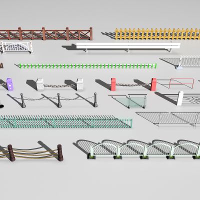 新中式石材木材木头围栏