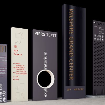 现代户外指示牌导引牌