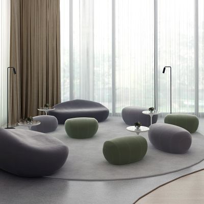 现代懒人休闲沙发区