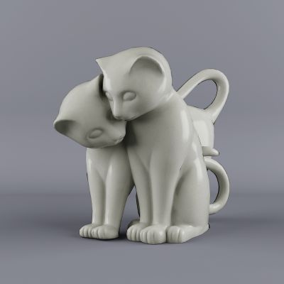 现代小猫猫咪雕像雕塑