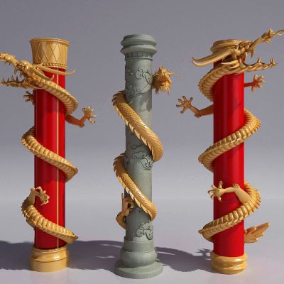 中式盘龙柱
