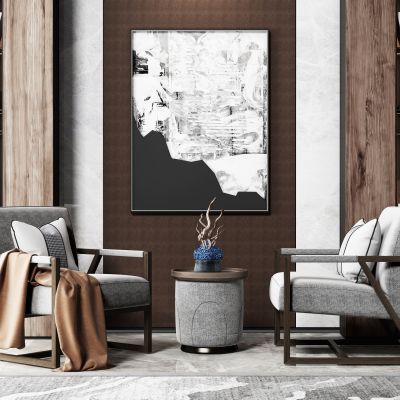 现代休闲椅子边几组合