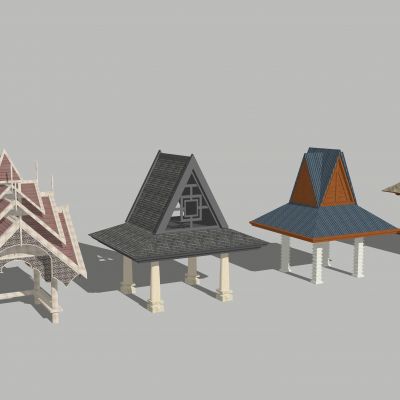 东南亚木屋 凉亭 