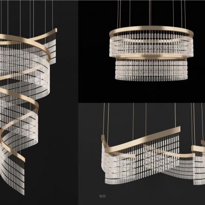 欧式大型螺旋水晶吊灯