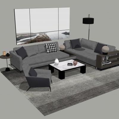 现代沙发茶几组合