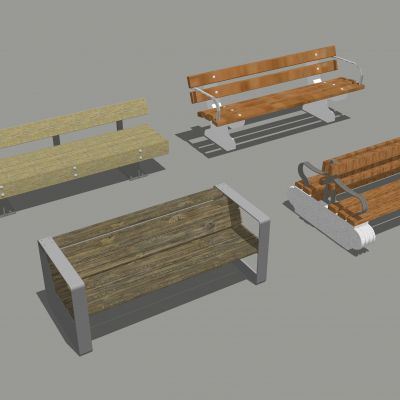 现代公园长椅 户外椅