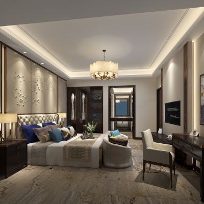 新中式酒店大床房 客房