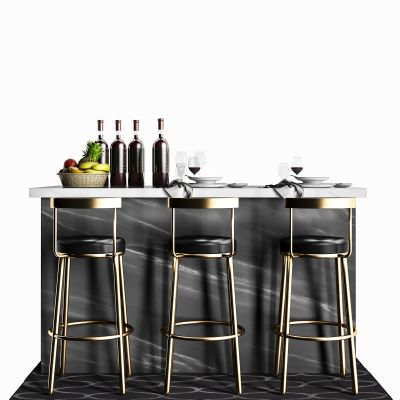 现代金属吧台 椅子 摆件