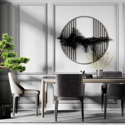 现代餐桌椅组合