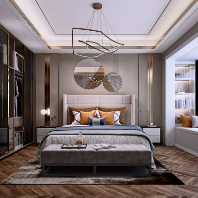 现代轻奢卧室主人房