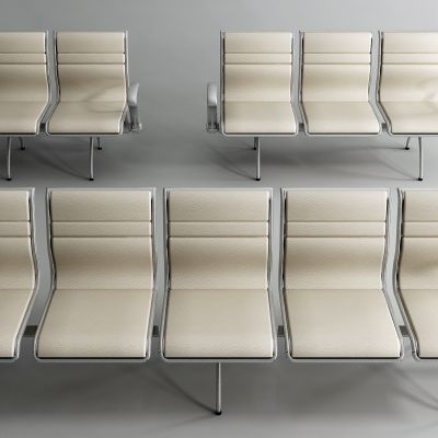 现代皮革公共椅