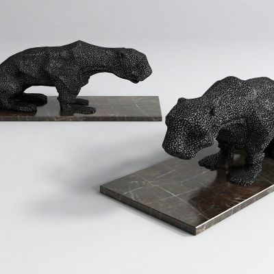 现代动物 蜥蜴 雕塑摆件