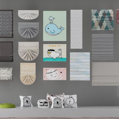 窗帘 卷帘 遮阳帘 飘窗抱枕