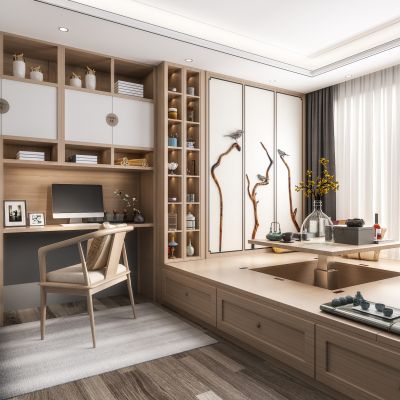 日式榻榻米书房