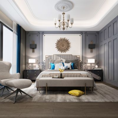 美式轻奢卧室