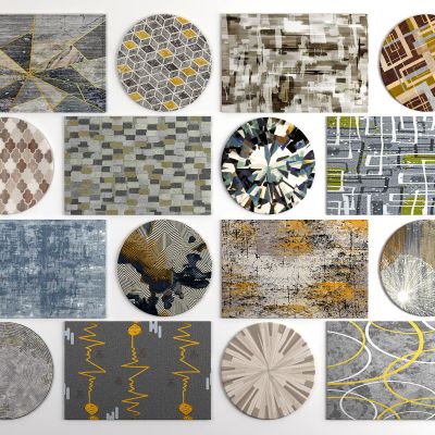 现代几何图案地毯