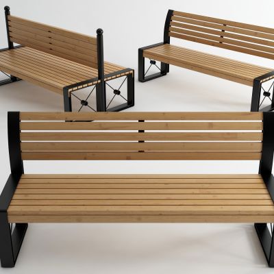 现代户外休闲椅  公园椅 长条椅