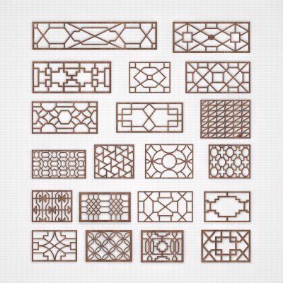 中式窗花 窗饰 窗格