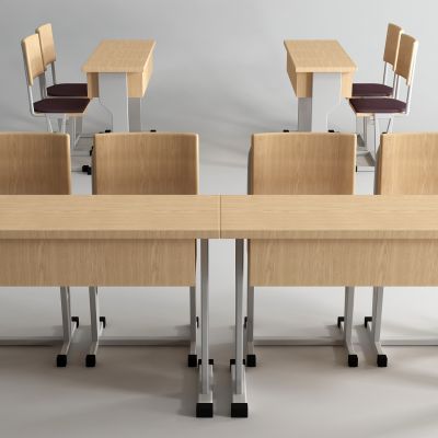 现代双人课桌 多功能书桌椅