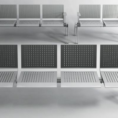 现代金属公共椅 等候椅