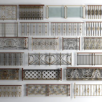 欧式铁艺栏杆护栏组合