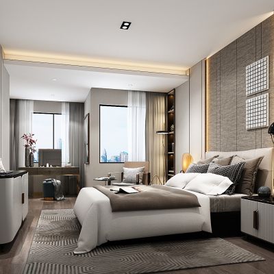 现代轻奢样板房 衣帽间 吊灯